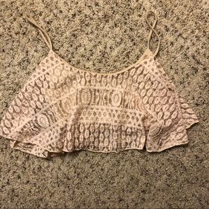 Cream crop top